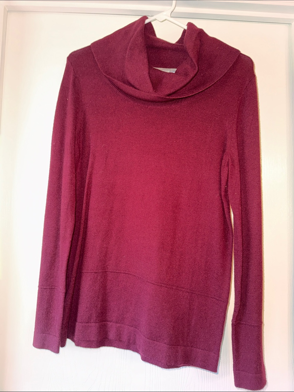 Women's Burgundy Cowl Neck Sweater